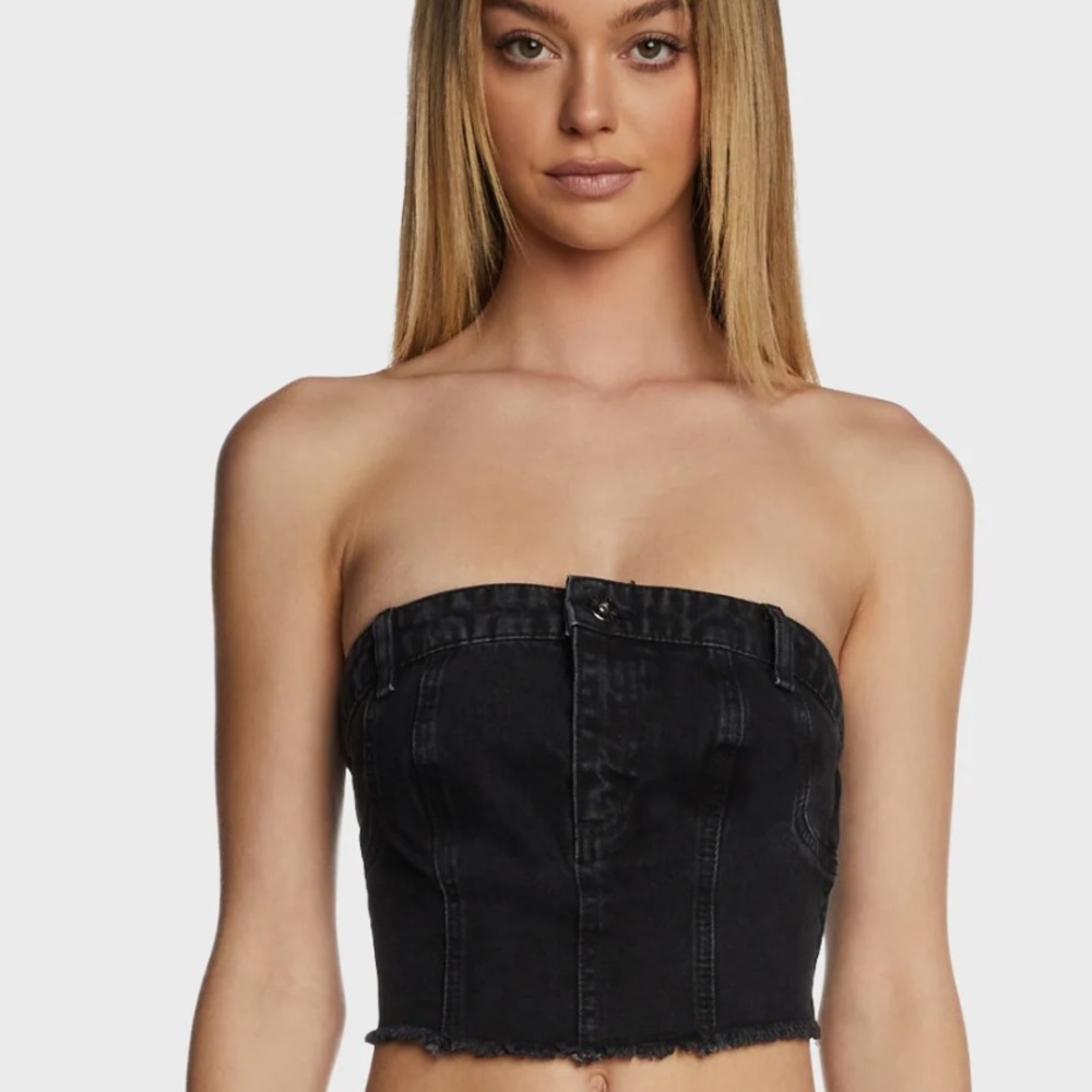 Denim Corset Top